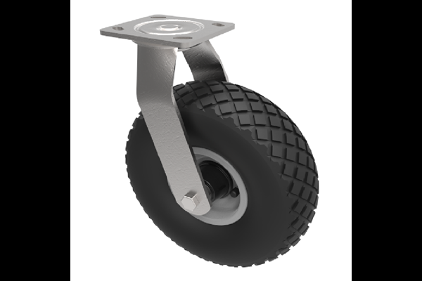 Castors With Puncture Proof Wheels Diamond Pattern Tyres Swivel.png
