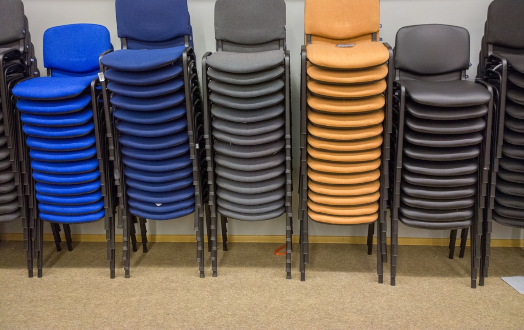 Stacked chairs clearance