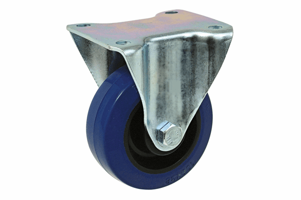 Standard Castors Fixed Castors with Blue Rubber Tyre.png