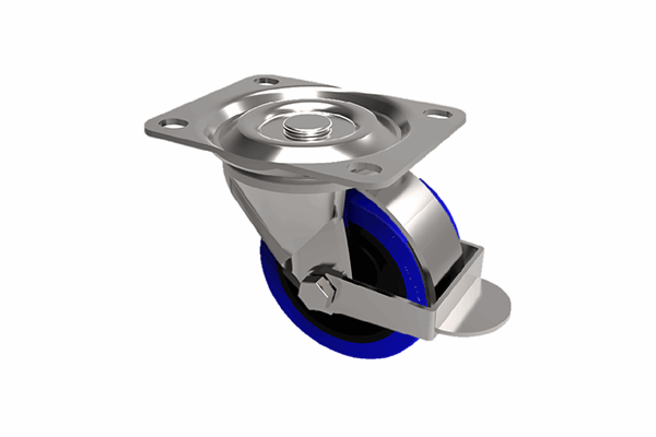 Budget Castors Swivel & Brake Castors Blue Rubber Tyre.png