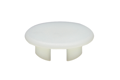 A White plastic panel plug.