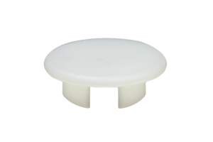 A White plastic panel plug.