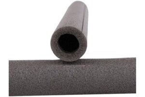 Trampoline post foam protection tubes in grey.