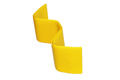 Render of yellow armco barrier protection cap standing upright to show opening.