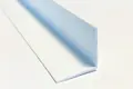 An extruded right angle plastic profile in White