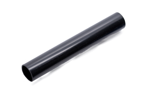 An angled side on view of a plastic extruded round tube in black.