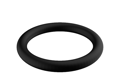 Angled view of a 3D modelled Black rubber O-Ring