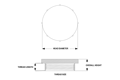 A Line drawing of a threaded plug. Showing wheat measurements each dimension refers to.