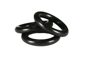Three Black rubber O-Rings