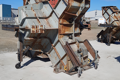 Heavy duty castors used to move concrete block moulds