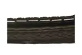 Inside of rubber edging strip showing close of of metal innards.
