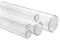 Clear plastic tubes with sealed bases. Permaseal VisiPak packaging Tubes.