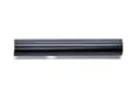 A side on view of a plastic extruded round tube in black.