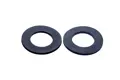 Two black rubber washers