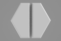 A close up of the 3D modelled slotted hex head