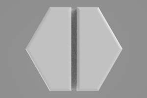 A close up of the 3D modelled slotted hex head
