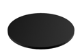3D model of an adhesive backed, black rubber disc.