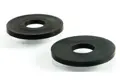Two black rubber washers